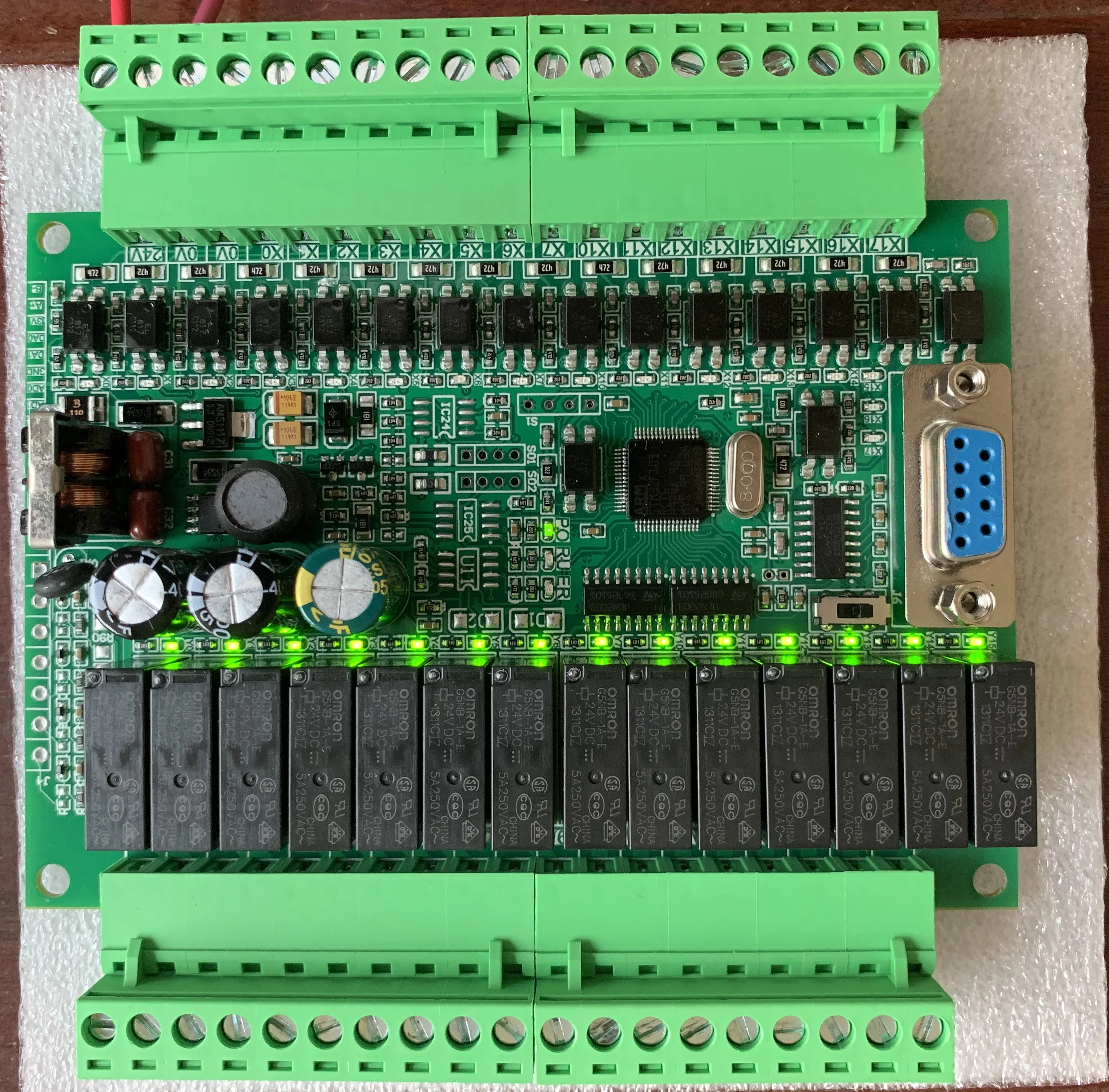 plc programmable logic controller single board plc FX2N 30MR online moniter plc,STM32 MCU 16 input 14 output