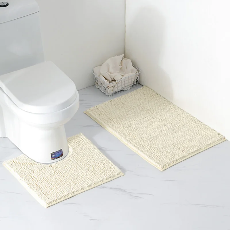 

Chenille Badkamer Mat Covers Harige Absorberende Machine Wasbaar Geschikt voor Badkamer Badkamer Woonkamer Deur Voeten Vloer