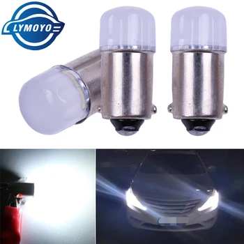 2/4Pcs Ba 9S Led-Signaallicht S25 T 4W 180 ° Cob Auto Leeslamp Kentekenplaat Licht Zijmarkering Auto Klaring Lamp Wit