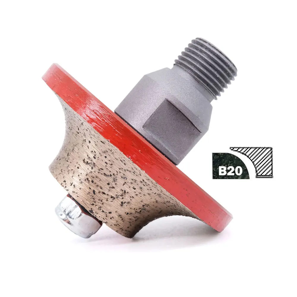 B20 1/2GAS ThreadDiamond Profile Wheel Sintered Router Bit  CNC Tool For Granite Marble Concrete Edge Grinding Abrasive