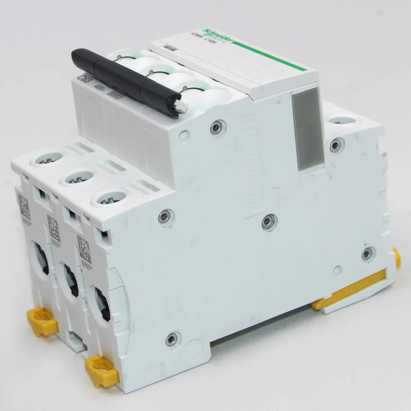 IC65N C- Shape 3P 63A 400VAC 50/60Hz Power Distribution Protection Thermal Magnetic Type Small Circuit Breaker DIN Rail Mounting