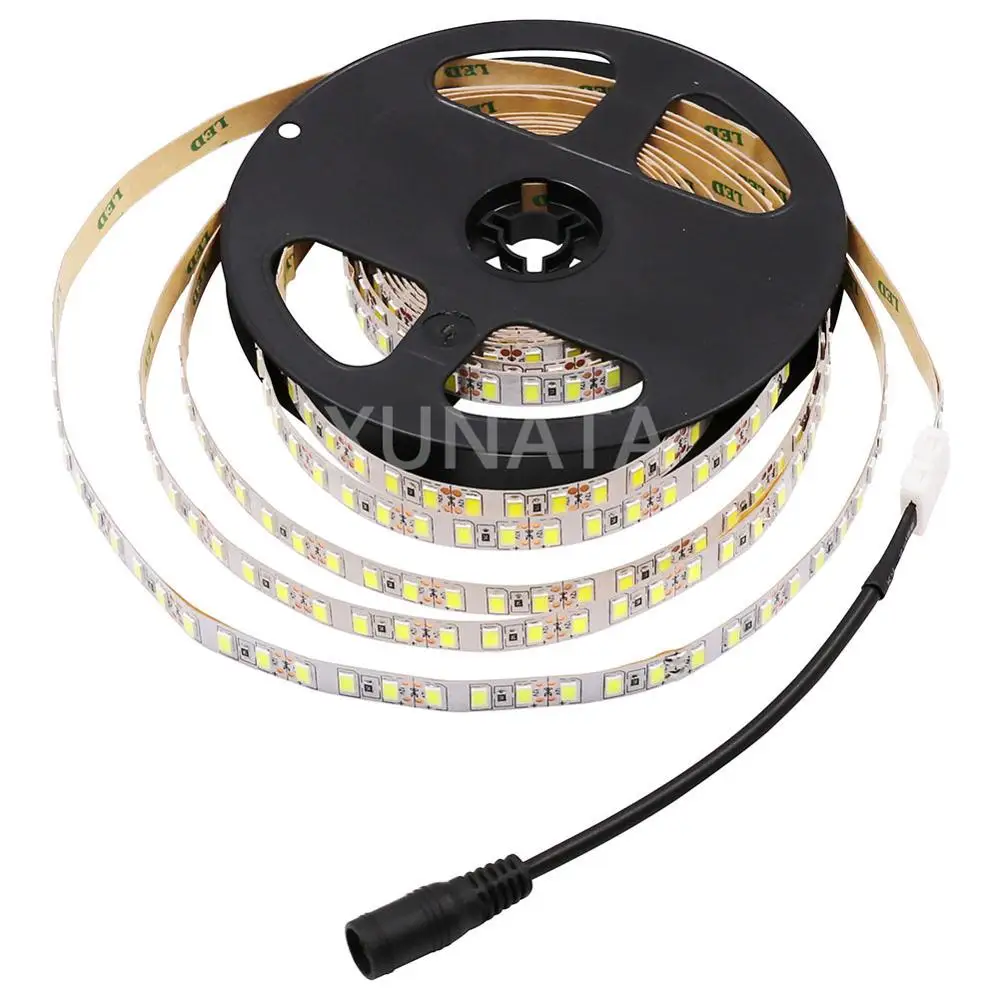 DC 12V 120 leds/m 5630 taśma Led SMD Light 5m 600Led 5730 1M 2M 3M 4M elastyczna taśma lekka niewodoodporna biała/ciepła biała