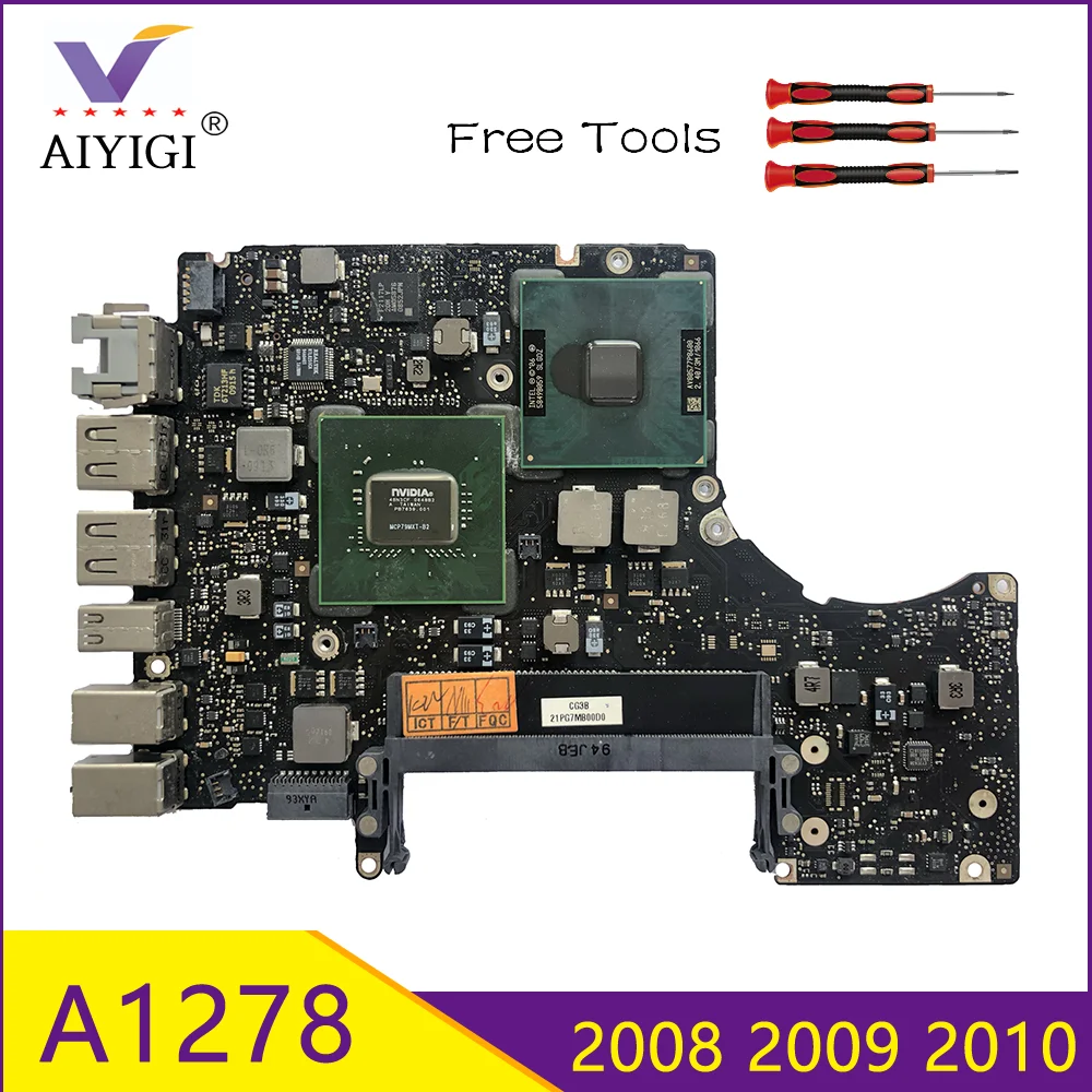 

Original Tested A1278 Motherboard for Macbook Pro 13"Logic Board 820-2327-A 820-2530-A 820-2879-B Core 2 Duo 2008 2009 2010 year