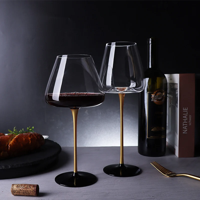 

Creative Concave Bottom Wine Glass 24K Crystal Goblet for Home European Style Light Luxury Sands Champagne Glasses Drinkware