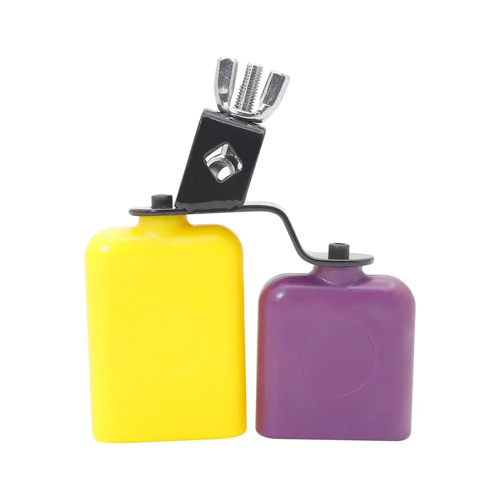 Double Mounted Low High Pitched Cowbell Noisemaker Drum Percussion Accessory  Drum Percussion Accessory