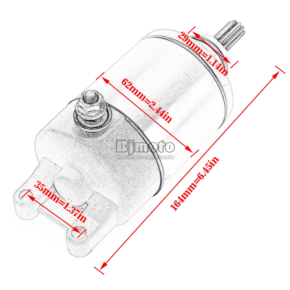 Anlasser für Suzuki DR-Z250 DRZ250 DR250R GSR400 GSR600 GSXR750 GSXR600 31100-13E00 31100-35F00 für Bajaj Pulsar 150 180 – Detail 1