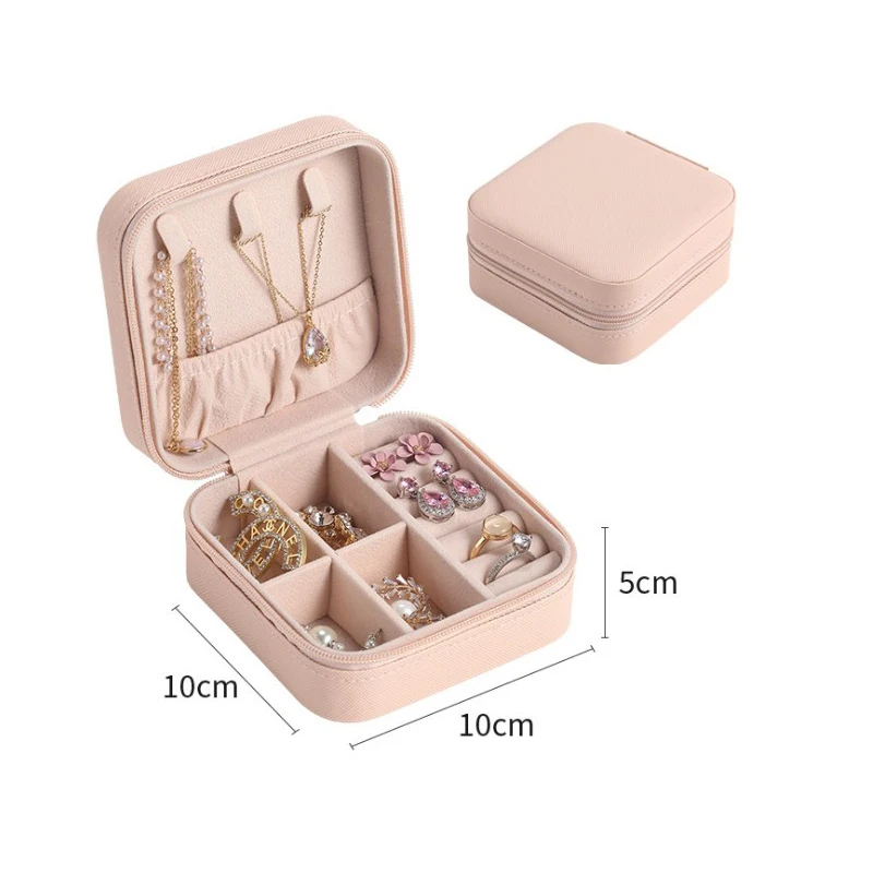 Selling Mini Small Romantic Box PU Storage Unique Blue Jewelry Box Wholesale Creative Portable Travel Storage Box Earrings Ring