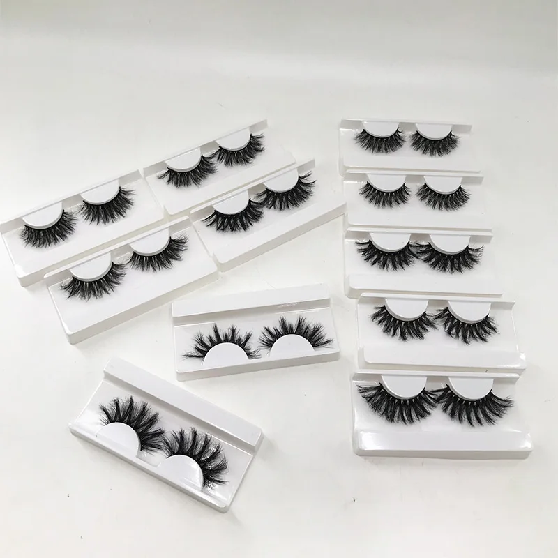 Wholesale 5D Faux Mink False Eyelashes Natural Soft Long Eyelash Thick Cross Strip Eye Lashes for Makeup