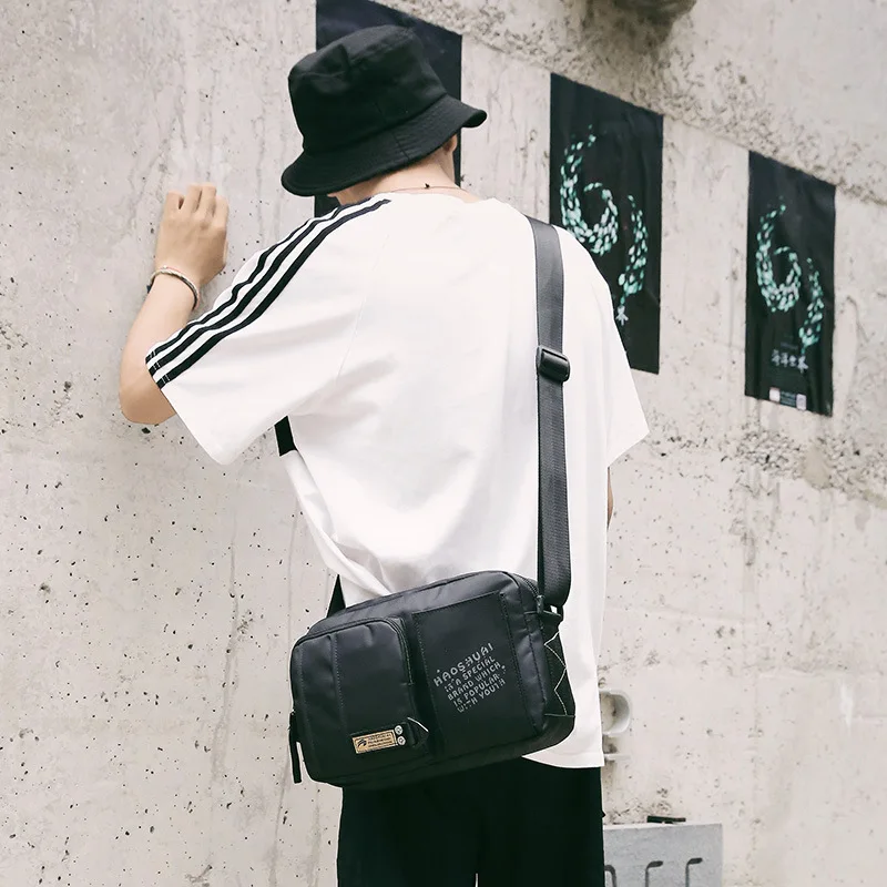 

New Men's Casual Shoulder Bag Fashion Trend Horizontal Crossbody Bag Outdoor Waterproof Bag Business Men Portable Messenger Bag