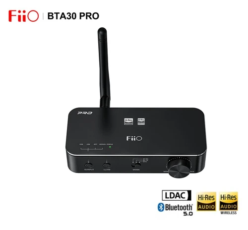 FiiO-AMPLIFICADOR decodificador BTA30 PRO, receptor transmisor de TV y PC, HiFi, Bluetooth, EA9038Q2M, USB, DAC, XMQS, AptX HD/LDAC/ DSD256