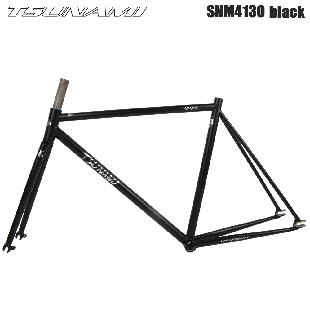 TSUNAMI Fixed Gear Bicycle Frameset SNM4130 700C x 52cm Chrome-Molybdenum Steel Racing Track Bike Fixie Frame Track Frame