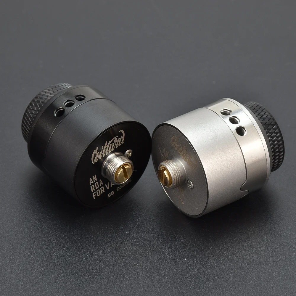 Coilturd Một RDA Atomizer 24Mm Xây Dựng Lại Thuốc Lá Điện Tử 304SS Đơn Coil Hoặc Hai Cuộn Dây Atomizer
