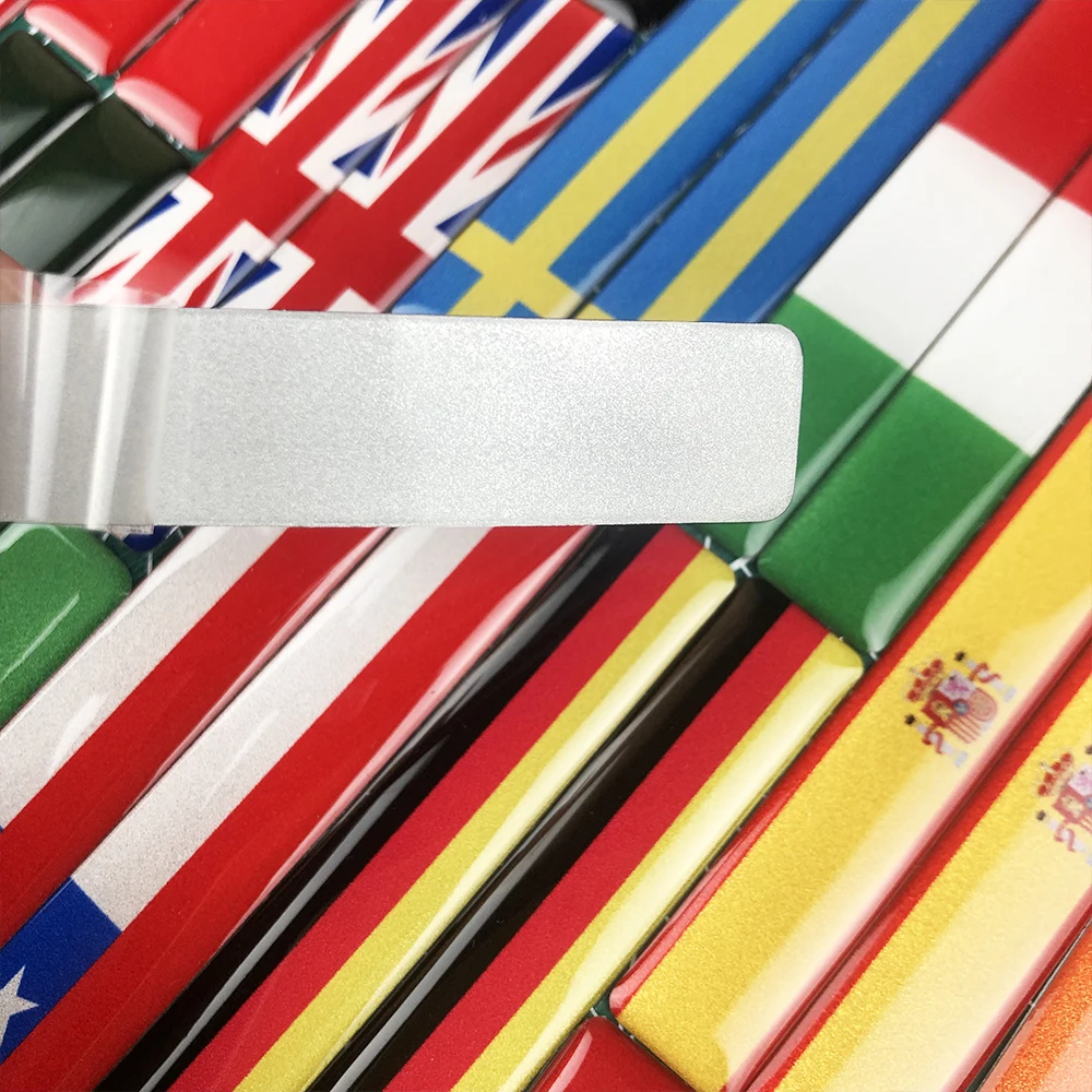 3D Reflective Motorcycle Sticker Italy Brazil Russian USA Spanish Germany Ukraine UK National Flag Decal Accessories Car Bike