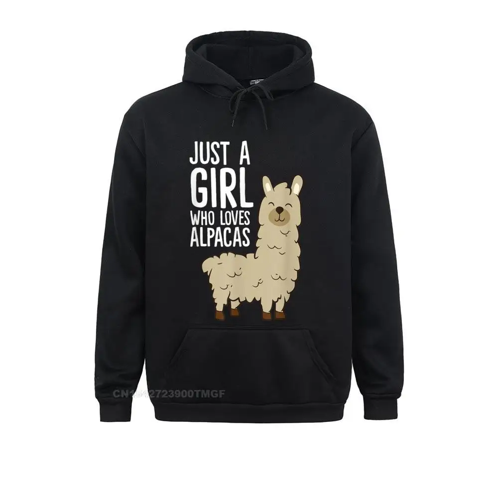 

Alpaca Girl Just A Girl Who Loves Alpacas T-Shirt Long Sleeve Hoodies Father Day Mens Sweatshirts Printed Clothes 2021 Popular