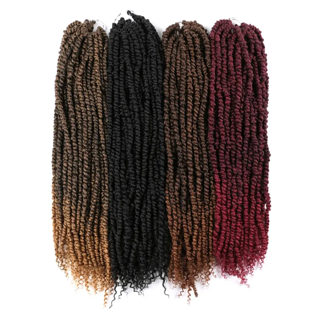 Aigemei Gehaakte Vlechten Haar Pre-Passie Twist Vlechten Synthetische Hair Extensions 1B Tbug Kleur