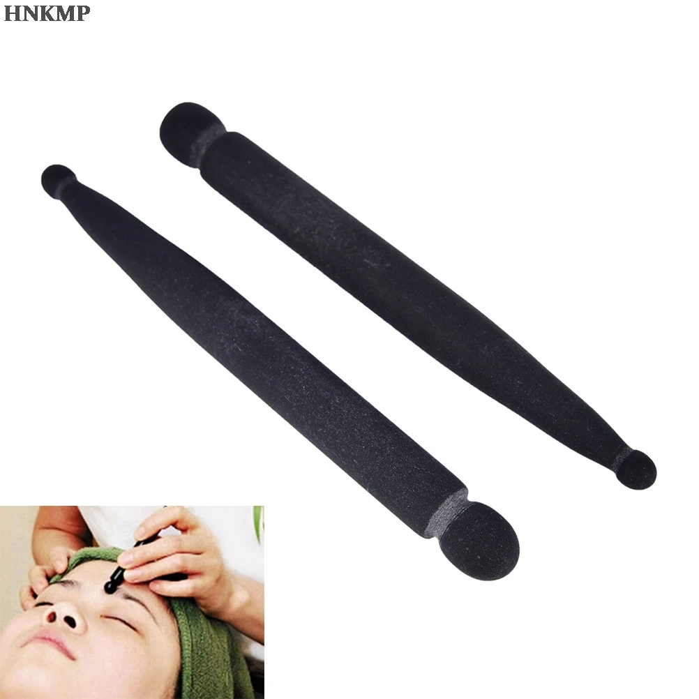 Baguette de Massage en pierre Bian naturelle noire, baguette de Massage, traditionnelle, Portable, guérison des Points Gua Sha, outil de santé