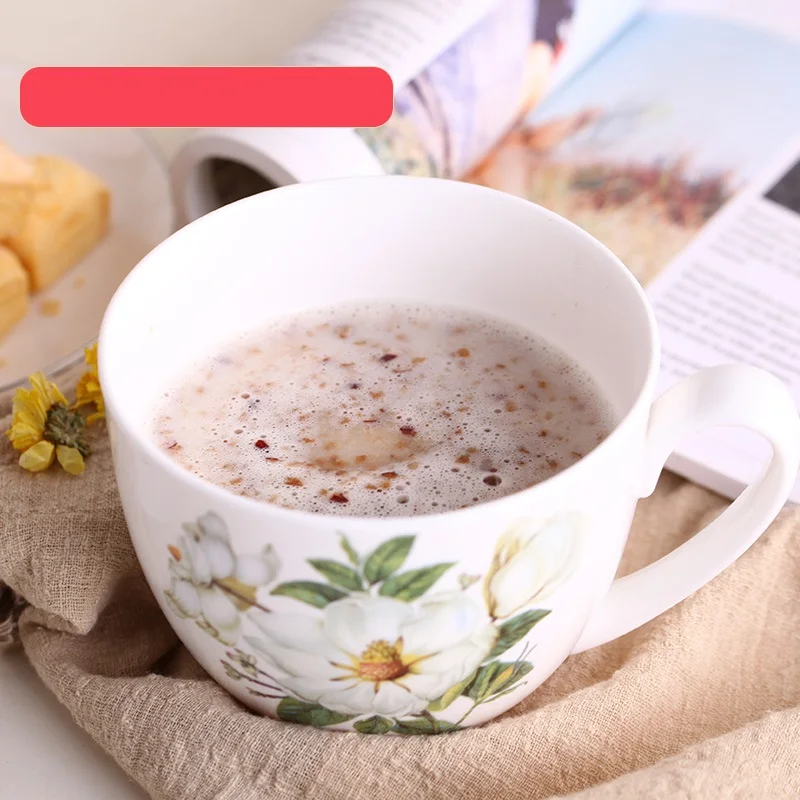 600ml Creative Ceramic Mug with Cover Chinese Style Special Slotted Cup Breakfast bowl Mug Office Fancy Gift for Tea Drinker