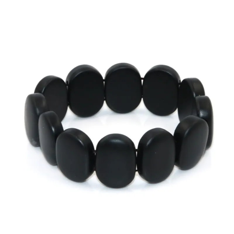 WWLB High Quality Real Black Obsidian Handrow Tourmaline Stone Men Bracelet Bangles Fashion Hand String Row Women Yoga Jewelry