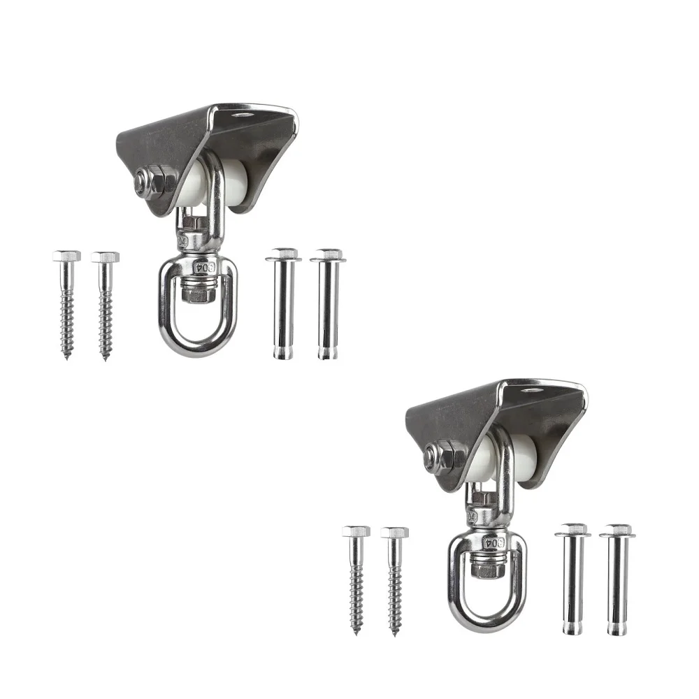 

2PCS 360° Stainless Steel Swivel Swing Hangers For Swing Hanging kit Playground Hammock Chair Yoga Swing Mount