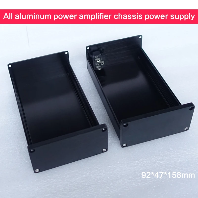 

DIY All-aluminum Power Amplifier Chassis 0905 Amp Case Linear Power Shell Audio Box Small Amplifier Enclosure 92*47*158MM