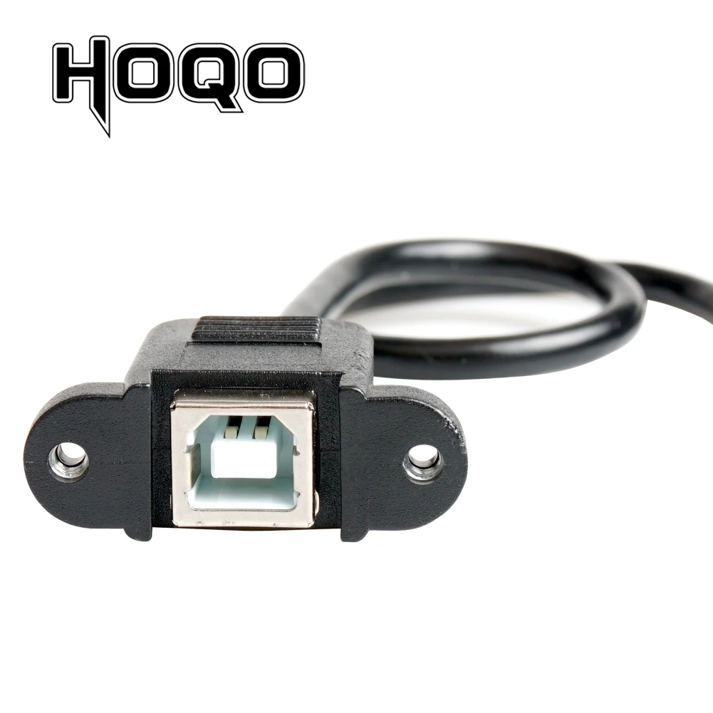 0.5m 30cm 1ft USB 2.0B Type Female socket Printer Panel Mount usb-B to Pitch 2.0mm 5pin Housing PCB Motherboard Dupont Cable