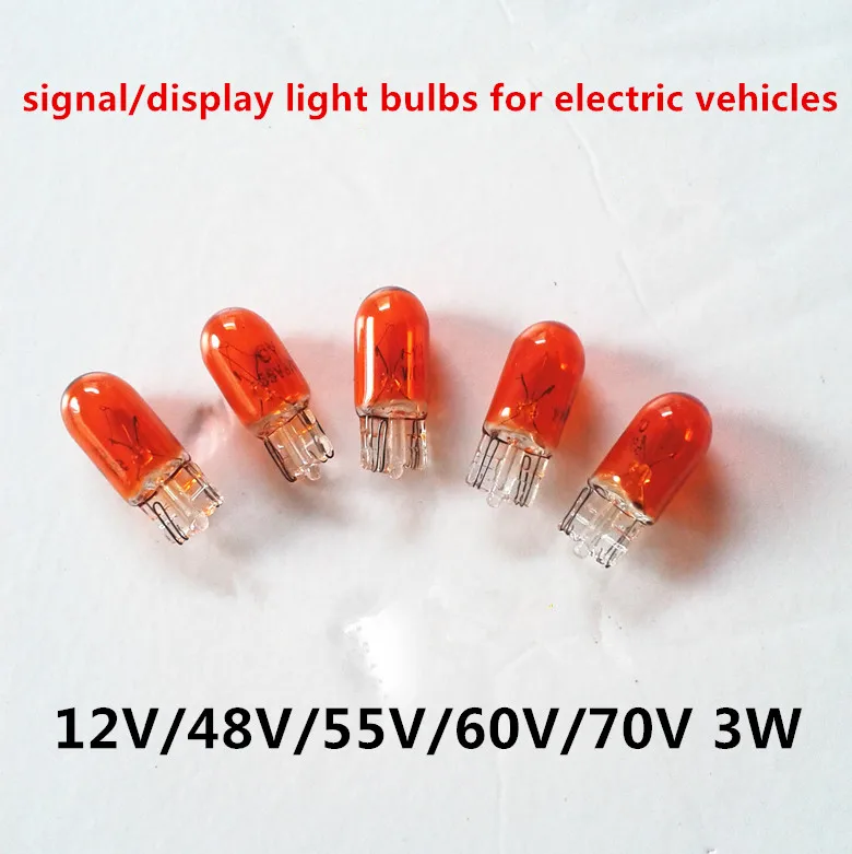 wholesale display and signal light bulbs,12V/48V/60V/72V 3W lamp turn signal light T10 for electric bike,scooter and motorcycle