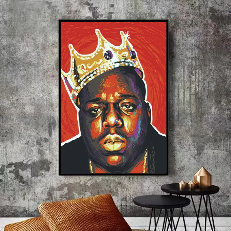 

Notorious Big Poster Art Decor Print on Canvas Wall Art Portrait Picture for Living Room Home Decoration Painting No Frame