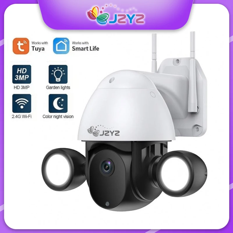 Tuya Camera Draadloze Binnenplaats 3MP Hd Home Garden Indoor Outdoor Humanoïde Trigger Flood Verlichting Cam Werken Met Google En Alexa