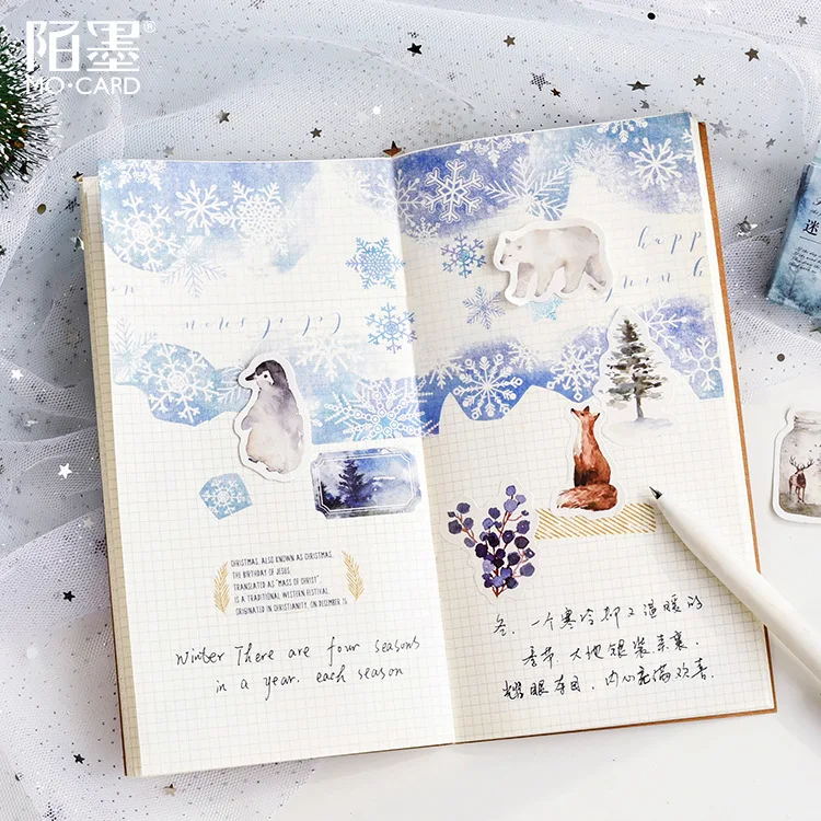 46 Pcs/lot Forest Mist Sticker Decoration DIY Scrapbooking Sticker Stationery Kawaii Handbook Notes Decorative Stickers