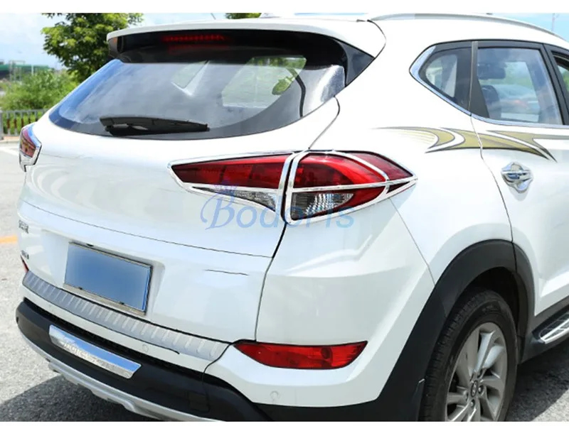 

Для Hyundai Tucson 2016 2017 2018 2019 2020 хвост светильник крышка светильник наложения литье кольца-полоски Стикеры автомобиля Средства для укладки волос