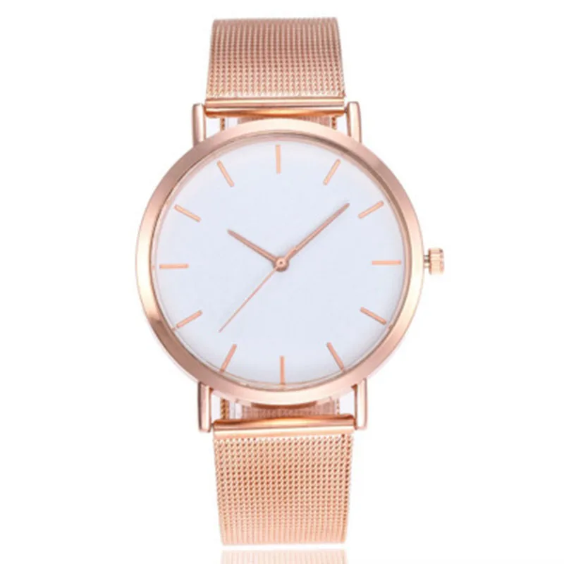 Quartz Wristwatches Simple Casual Metal Hour Clock Quartz Wristwatches Watches for Men Women Gifts