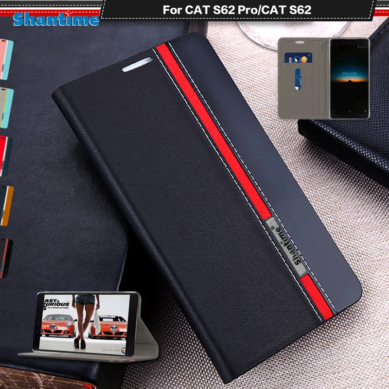 Luxury PU Leather Case For CAT S62 Pro Flip Case For CAT S62 Phone Case Soft TPU Silicone Back Cover