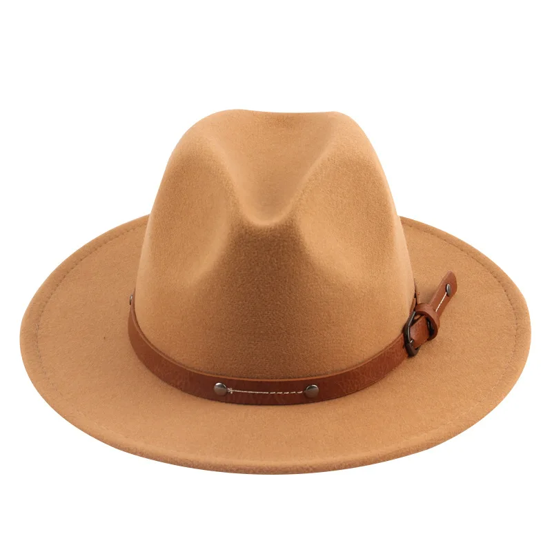 Fedora hat features men\'s hats ladies felt jazz ring buckle accessories Panama Fedora hats шляпаженская