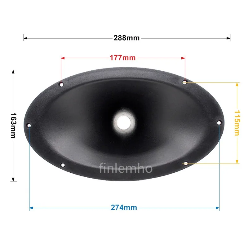 1 قطعة مكبر صوت DJ مكبر الصوت القرن 1 "الحلق البيضاوي الموجي 90 درجة x 60 درجة ل IMPACT-X15 الصوت المهنية ايفي نظام المسرح المنزلي سيارة