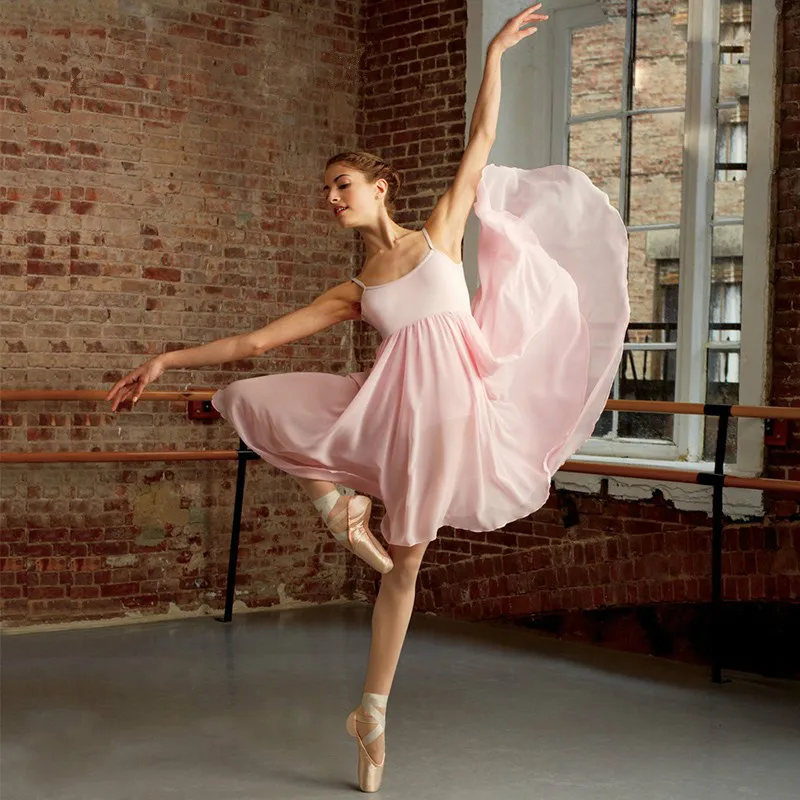 Donne Lyrical Dress Chiffon Abiti Da Ballo Per Le Ragazze di Balletto Tutu Contemporanea Costumi Per Adulti Body Ballerina di Danza Vestiti