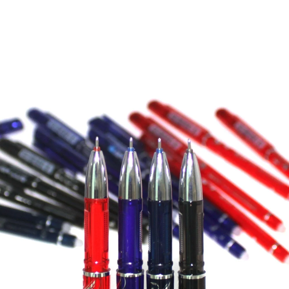 4 Pcs Erasable Gel Ink Is Blue Red Dark Blue and Black Ink Writing Neutral Pen