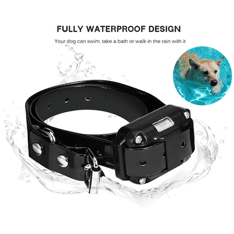 Collier Électrique Anti-Aboiement pour Chien, Étanche, avec Télécommande, Rechargeable, Dispositif de Toutes Tailles