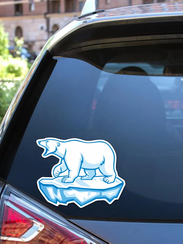 S41139# Various Sizes Funny Self-adhesive Decal Polar Bear Car Sticker Waterproof Auto Decors on Bumper Rear Window