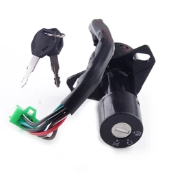 Motorcycle Security 6 Wires Ignition Switch Lock With 2 Keys Set Fit For Suzuki GS125 Accessories