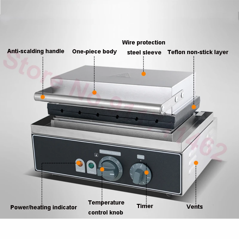 Bread Makers Electric Hotdog Waffle Maker Non-stick Coating Crispy Corn French Muffin Dog Waffle Baking Machine