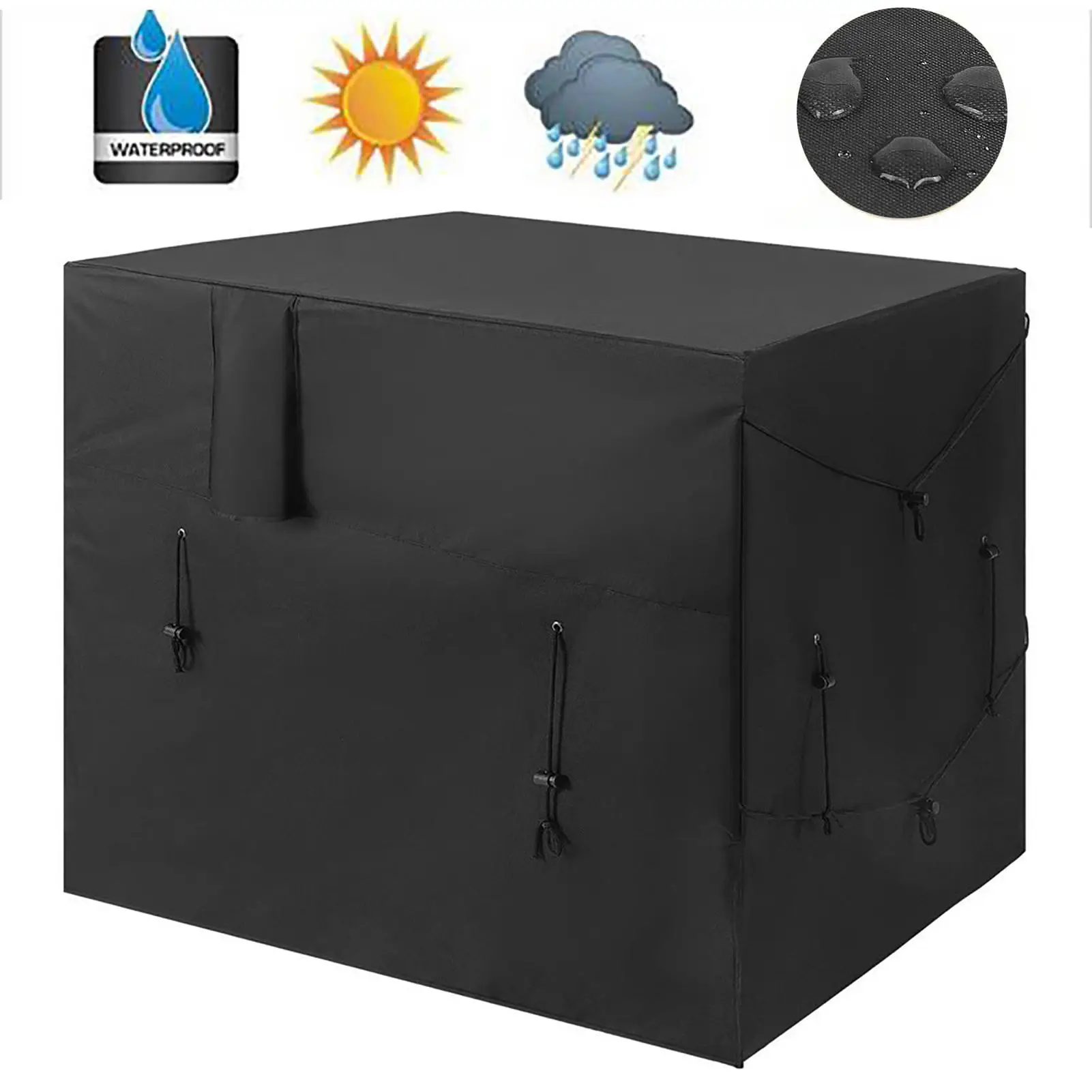 Swimming Pool Heat Pump Cover Furniture Cover Rain Snow Cover With Waterproof PVC Inner Large Size Outdoor Terrace Protective