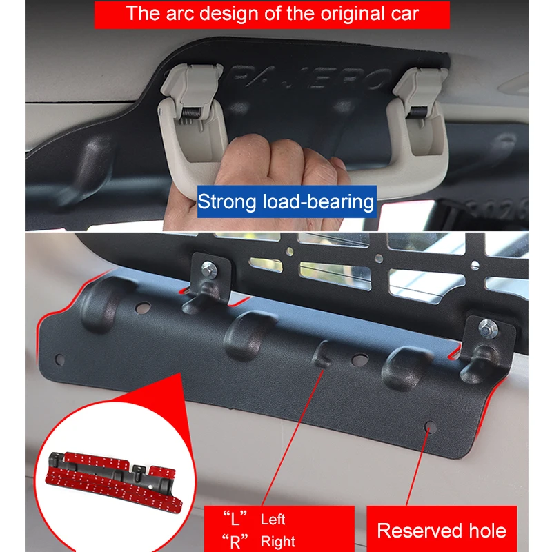 For Mitsubishi Pajero Storage Shelf Side Window Bracket Modification Storage Panel Rear Trunk Debris Rack Storage Accessories