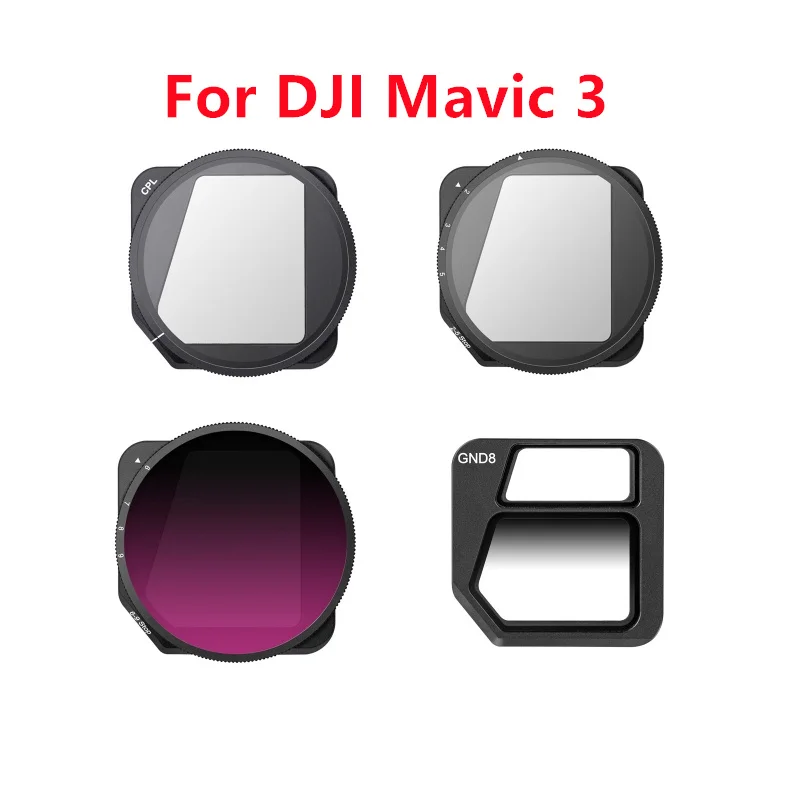 Magnetic Lens Filter CPL/GND/VND 2 to 5/VND 6 to 9, Variable ND 2-5 Stop, 6-9 Stop Gradient Neutral Density GND8 for DJI Mavic 3