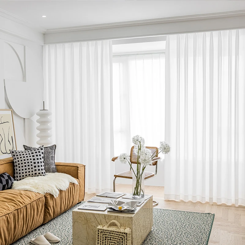 High Quality Tulle Curtains For Bedroom Window Sheer Voile Curtains For Living Room Wedding Decor Blinds Custom Made Drapes