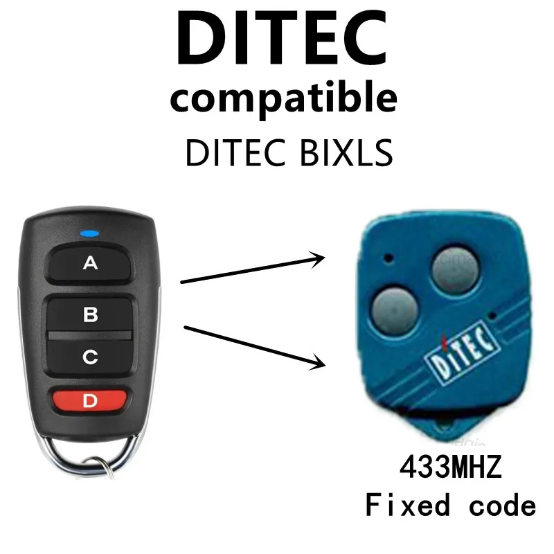 DITEC GOL4C Replacement Remote Control Transmitte Clone 433.92/433MHz Fixed Code Key Fobs