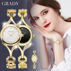 Luxury woman watch gold watch women free shipping  Gift for wife Fashion diamond quartz watches chain wristwatches for ladies