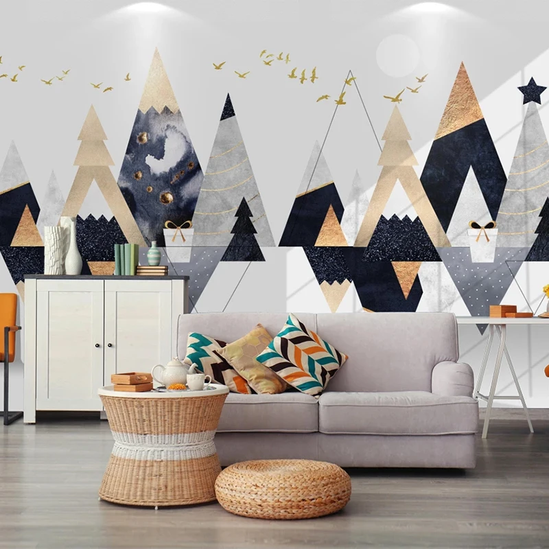 Custom 3D Photo Wallpaper Modern Triangle Geometric Fresco Creative Art Bedroom Sofa Living Room TV Background Wall Paper Mural