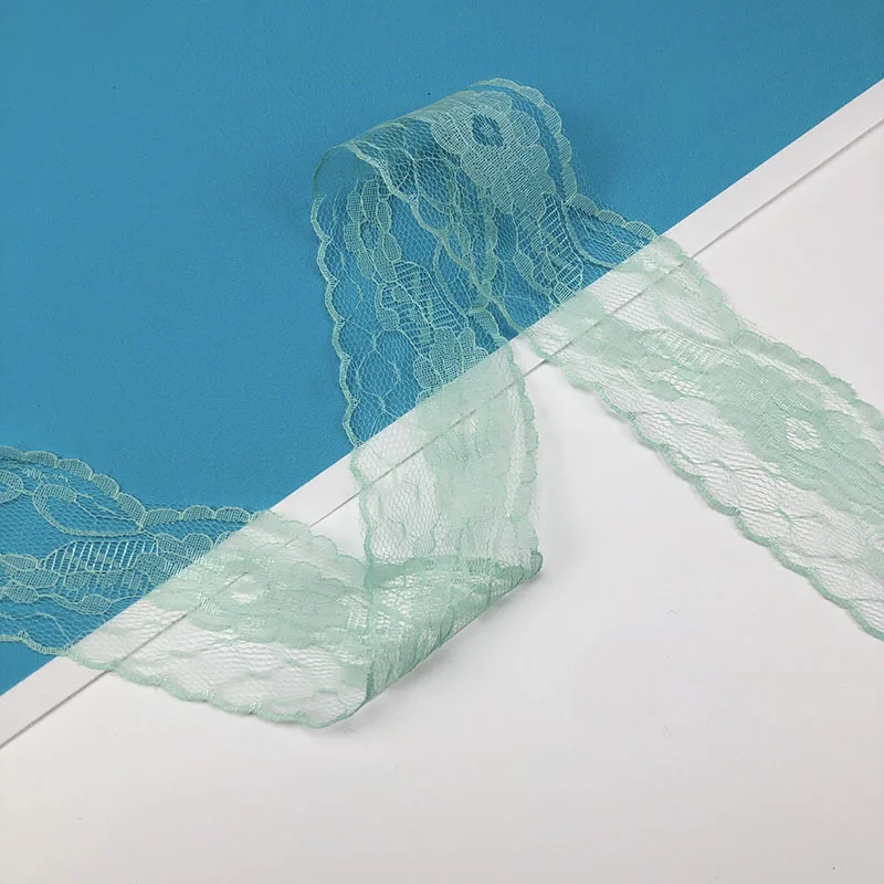 5 Metre/non-elastic lace DIY Colorful Lace Ribbon 55MM Width Trim Fabric DIY Embroidered Net Ribbon For Sewing Accessori