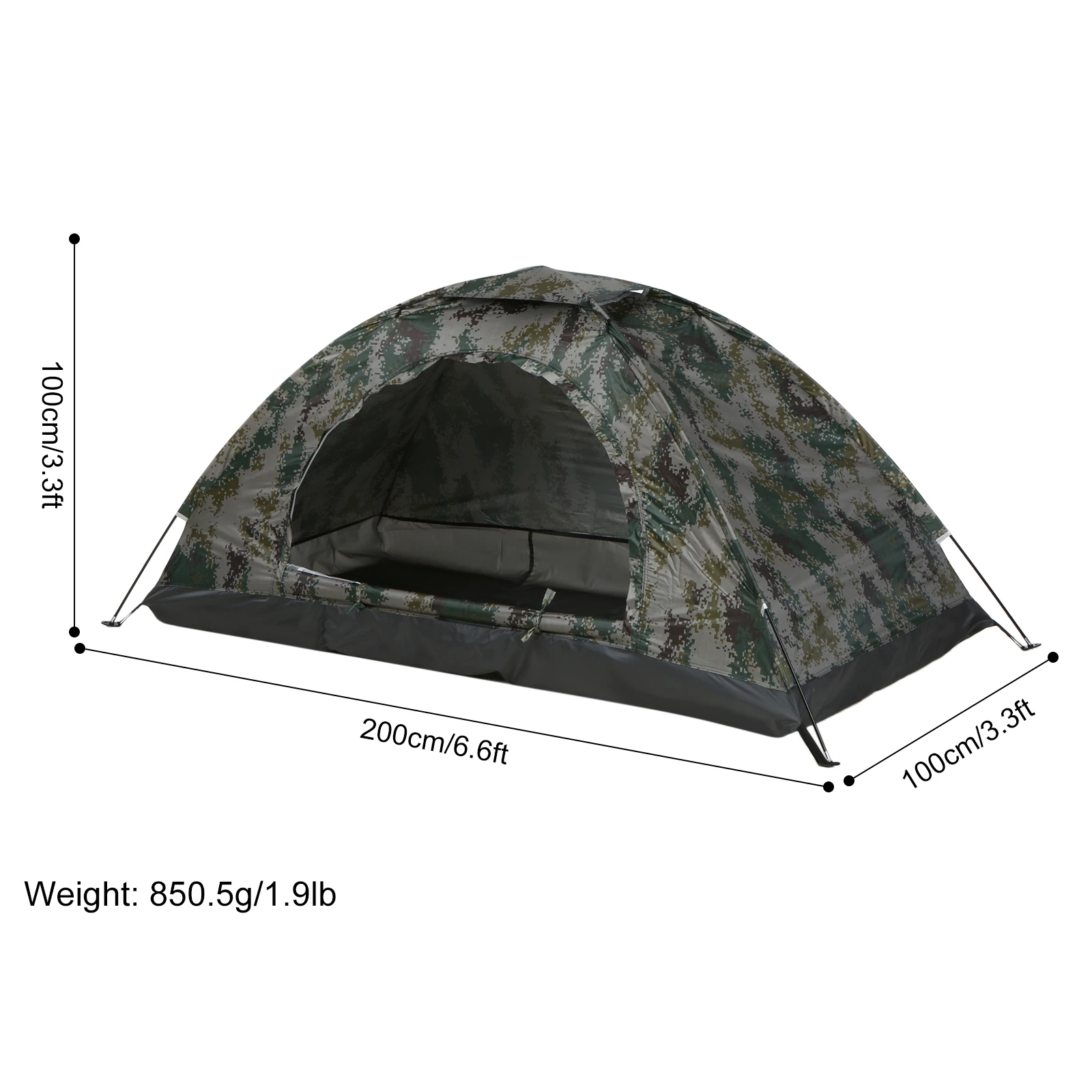 Ultralight Camping Tent Single Layer Portable Tent Anti-UV Coating UPF 30+ for Outdoor Beach Fishing Tent with Storage Bag