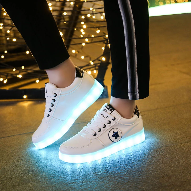 LED Shoes For  Adults USB Recharge  Sneakers With Light Shoes Luminous Sneakers For Women & Men Party And Dance